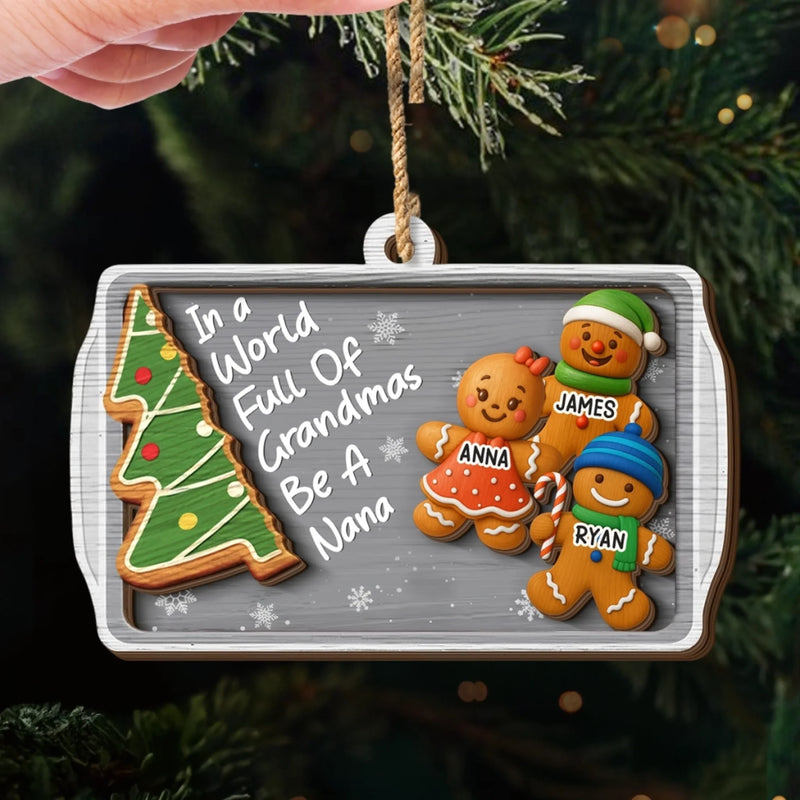 Custom Double Layer Wooden Ornament - Personalized Christmas Birthday Gifts For Mom, Grandma - Together We Make Christmas Magic