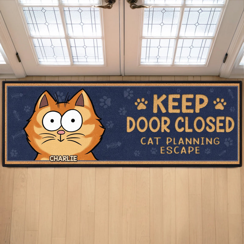 Custom Runner Rug - Personalized Birthday Gifts For Cat Lovers, Cat Mom And Dad - The Boss Cats Are Watching