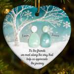 Custom Name Friendship Christmas Gifts - Personalized Ceramic Ornament