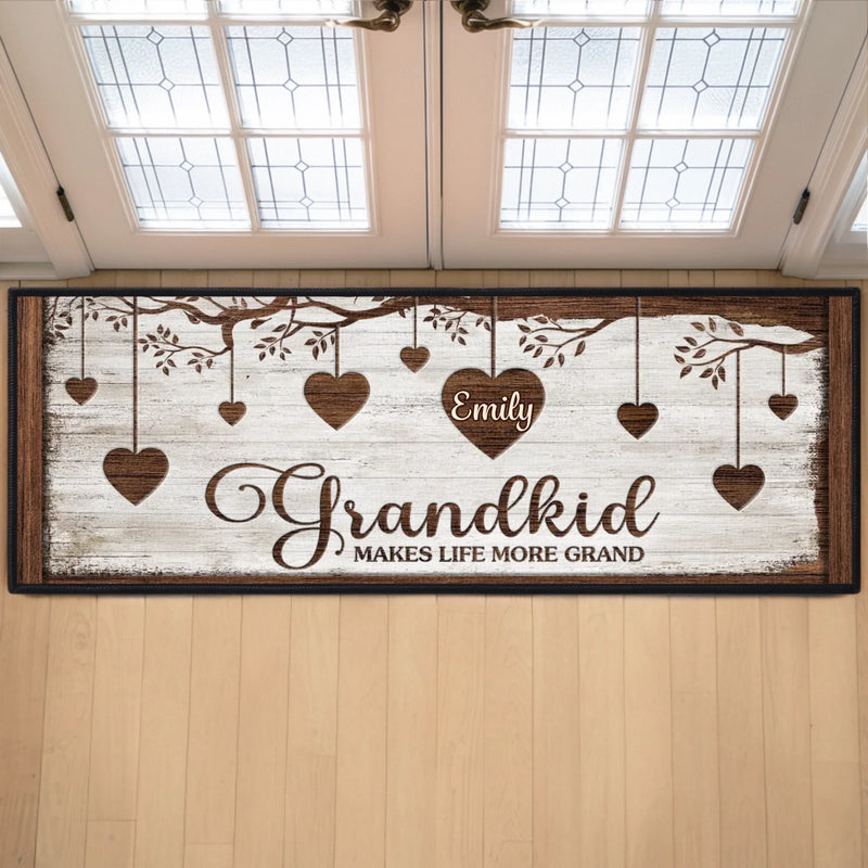 Custom Runner Rug - Personalized Birthday Gifts For Grandpa, Grandma - Love Grows Here Always