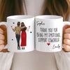 Custom Mug - Personalized Funny Gifts For Coworker, Work Bestie - Running On Caffeine And Gossip
