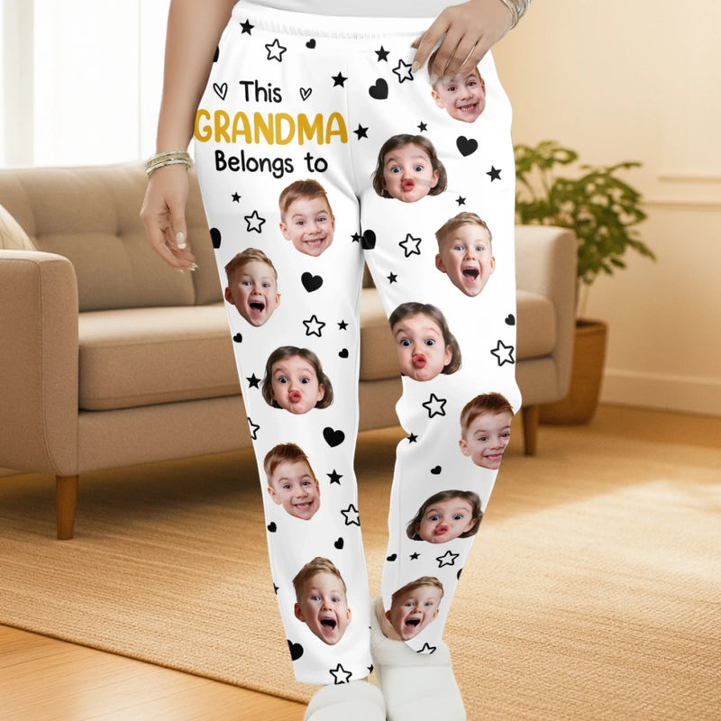 Custom Photo Pajama Pants - Personalized Christmas Birthday Gifts For Grandpa, Grandma - Grand Love Makes Holidays Bright