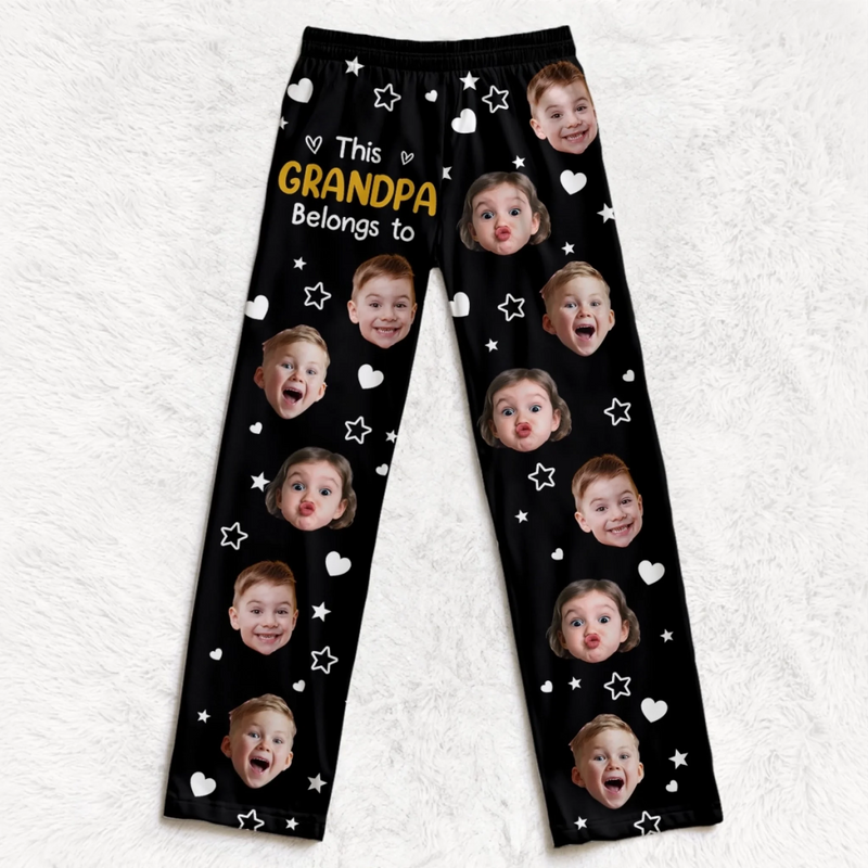Custom Photo Pajama Pants - Personalized Christmas Birthday Gifts For Grandpa, Grandma - Grand Love Makes Holidays Bright