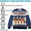 Custom Unisex Ugly Sweatshirt - Personalized  Christmas Birthday Gifts For Grandpa, Grandma, Mom - Proud Grandpa Of The Cutest Elves In Town