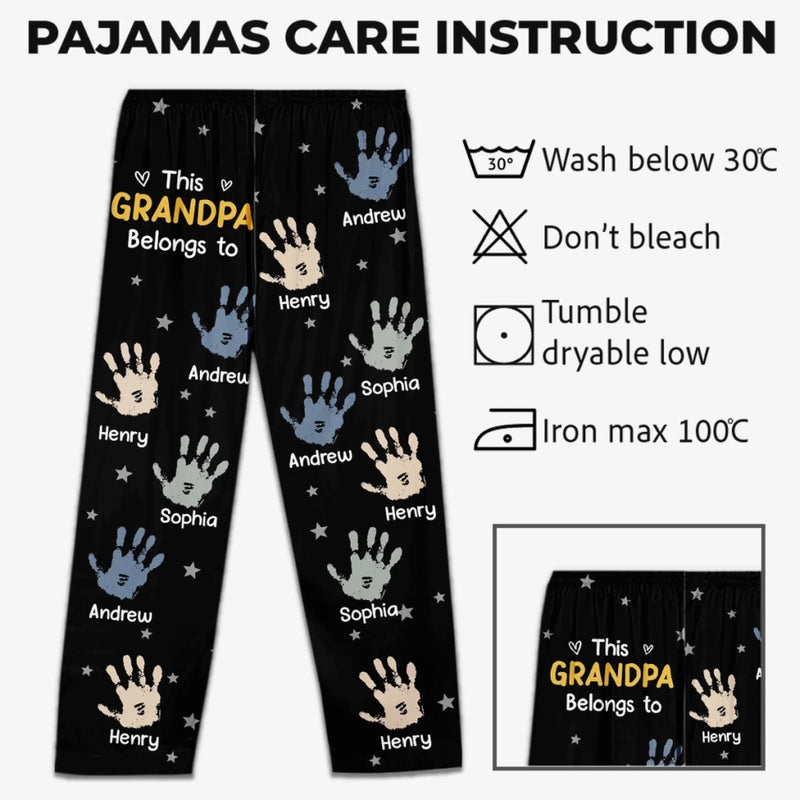 Custom Pajama Pants - Personalized Christmas Birthday Gifts For Grandpa, Grandma - Grand Hearts, Endless Warmth