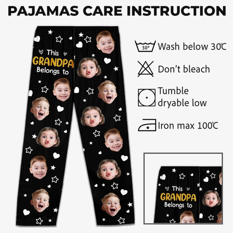 Custom Photo Pajama Pants - Personalized Christmas Birthday Gifts For Grandpa, Grandma - Grand Love Makes Holidays Bright