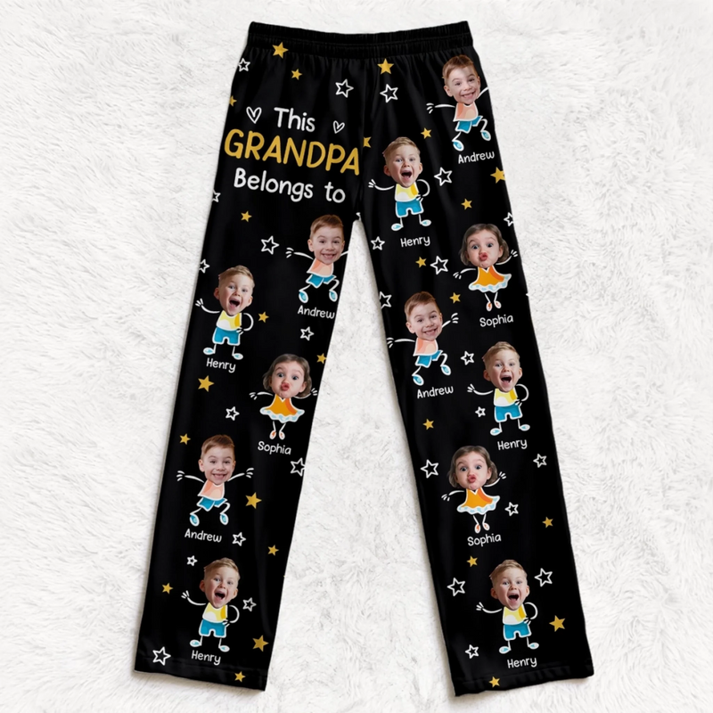 Custom Photo Pajama Pants - Personalized Christmas Birthday Gifts For Grandpa, Grandma - Love Passed Through Generations