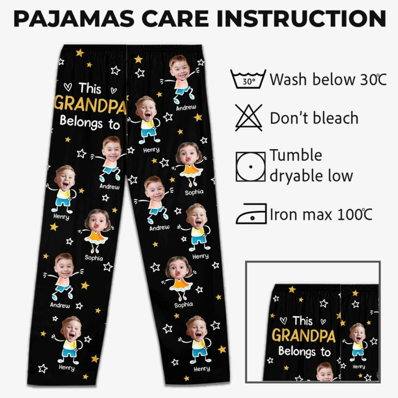 Custom Photo Pajama Pants - Personalized Christmas Birthday Gifts For Grandpa, Grandma - Love Passed Through Generations