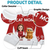 Custom Unisex Ugly Sweatshirt - Personalized  Christmas Birthday Gifts For Cat Lovers, Cat Mom And Dad - Meow And Merry On