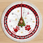 Custom Name Handprint Christmas Tree Decor - Personalized Tree Skirt