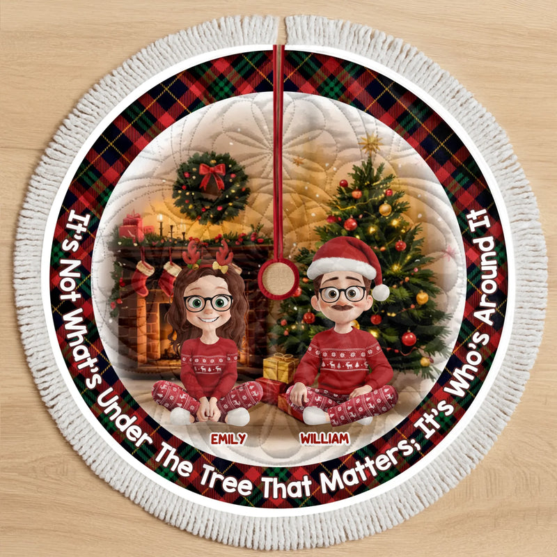 Custom Tree Skirt - Personalized Christmas Birthday Gifts For Mom, Dad, Brother, Sister, Kids - Home Feels Like Christmas