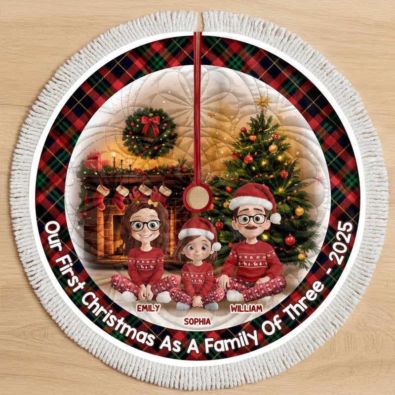 Custom Name First Christmas Family Gifts - Personalized Tree Skirt