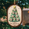 Custom Double Layer Wooden Ornament - Personalized Christmas Birthday Gifts For Mom, Dad, Brother, Sister, Kids - Blessed With Family Love
