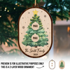 Custom Double Layer Wooden Ornament - Personalized Christmas Birthday Gifts For Mom, Dad, Brother, Sister, Kids - Blessed With Family Love