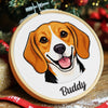 Custom Photo Embroidered Ornament - Personalized Christmas Birthday Gifts For Mom, Dad, Brother, Sister, Kids, Dog Cat Lovers - Love Is Furry And Endless
