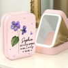 Custom Jewelry Box LED Makeup - Personalized Birthday Gifts For Besties, Sisters, BFF, Family, Yourself - You Are Enough Every Day