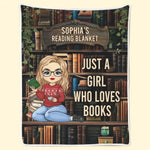 Custom Name Book Lover Gifts for Women - Personalized Blanket