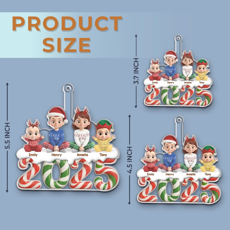 Custom Acrylic Ornament - Personalized Christmas Birthday Gifts For Mom, Dad, Brother, Sister, Kids - Family Is The Real Gift