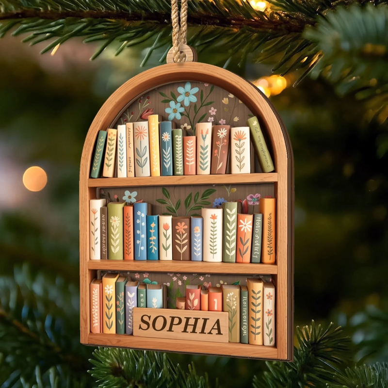 Custom Double Layer Wooden Ornament - Personalized Christmas Bookish Gifts For Book Lovers, Bookworms, Readers - A Library Made Of Memories