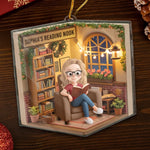 Custom Name Reading Nook Christmas Decor - Personalized Ornament