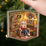 Custom Name Reading Nook Christmas Decor - Personalized Ornament