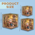 Custom Name Reading Nook Christmas Decor - Personalized Ornament