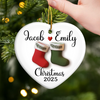 Custom Ceramic Ornament - Personalized Anniversary Christmas Wedding Gifts For Husband And Wife, Him And Her - You Are My Once In A Lifetime