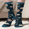 Custom Crew Socks - Personalized Bookish Gifts For Book Lovers, Bookworms, Readers - Leave Me Alone, I’m Bonding With Fiction
