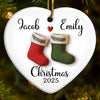 Custom Ceramic Ornament - Personalized Anniversary Christmas Wedding Gifts For Husband And Wife, Him And Her - You Are My Once In A Lifetime