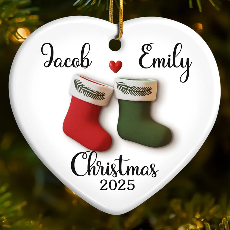 Custom Ceramic Ornament - Personalized Anniversary Christmas Wedding Gifts For Husband And Wife, Him And Her - You Are My Once In A Lifetime