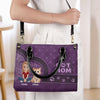 Custom Leather Handbag - Personalized Birthday Gifts For Cat Lovers, Cat Mom And Dad - Wherever She Goes, Cat Hair Follows