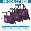 Custom Leather Handbag - Personalized Birthday Gifts For Cat Lovers, Cat Mom And Dad - Wherever She Goes, Cat Hair Follows
