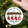 Custom Ceramic Ornament - Personalized Christmas Birthday Gifts For Mom, Dad, Brother, Sister, Kids - The Magic Lives Here