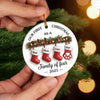 Custom Ceramic Ornament - Personalized Christmas Birthday Gifts For Mom, Dad, Brother, Sister, Kids - The Magic Lives Here