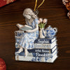 Custom Acrylic Ornament - Personalized Christmas Bookish Gifts For Book Lovers, Bookworms, Readers - Books Are My Love Language