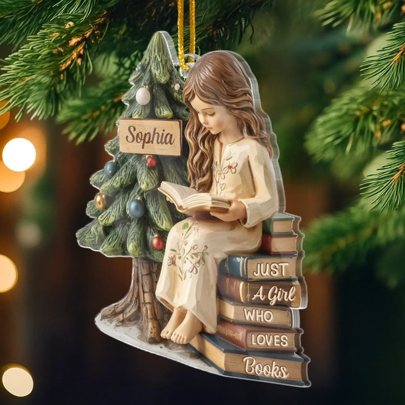 Custom Acrylic Ornament - Personalized Christmas Bookish Gifts For Book Lovers, Bookworms, Readers - Dreaming In Chapters
