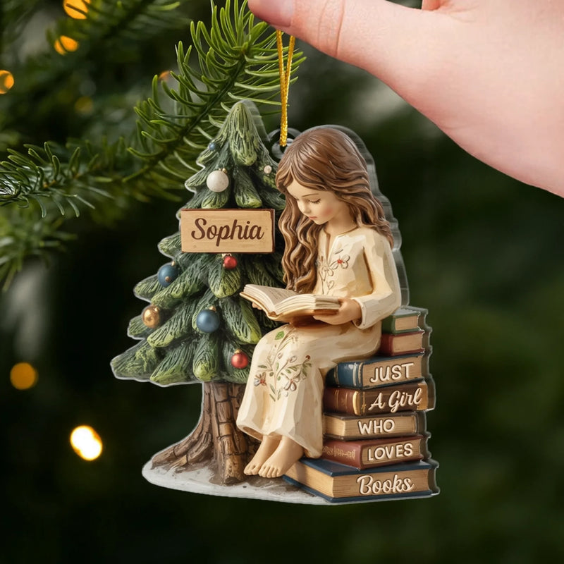 Custom Acrylic Ornament - Personalized Christmas Bookish Gifts For Book Lovers, Bookworms, Readers - Dreaming In Chapters