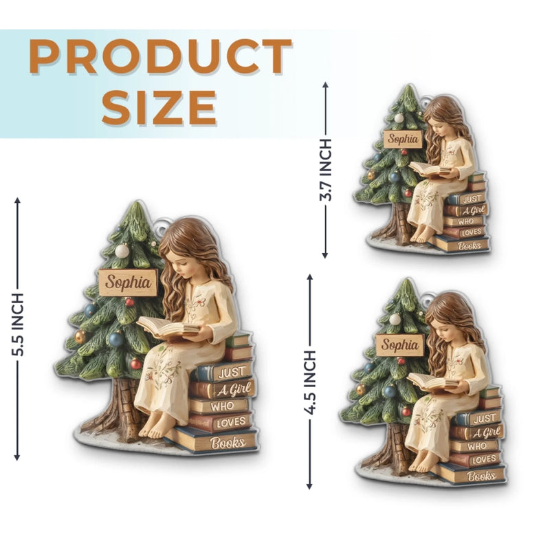 Custom Acrylic Ornament - Personalized Christmas Bookish Gifts For Book Lovers, Bookworms, Readers - Dreaming In Chapters