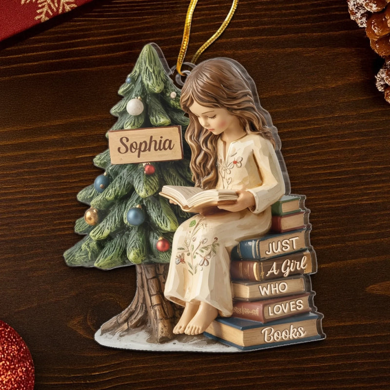Custom Acrylic Ornament - Personalized Christmas Bookish Gifts For Book Lovers, Bookworms, Readers - Dreaming In Chapters