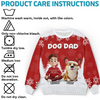 Custom Unisex Ugly Sweatshirt - Personalized  Christmas Birthday Gifts For Dog Lovers, Dog Dad And Mom - Best Christmas Wingman Ever