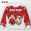 Custom Unisex Ugly Sweatshirt - Personalized  Christmas Birthday Gifts For Dog Lovers, Dog Dad And Mom - Best Christmas Wingman Ever