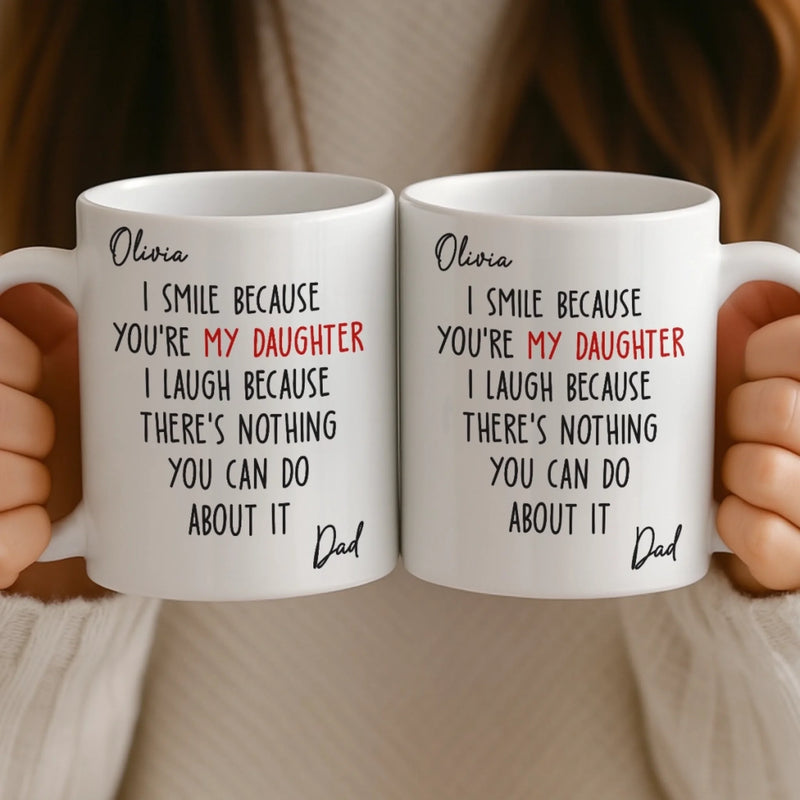 Custom Name Funny Daughter Gifts for Dad - Personalized Mug