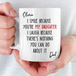 Custom Name Funny Daughter Gifts for Dad - Personalized Mug