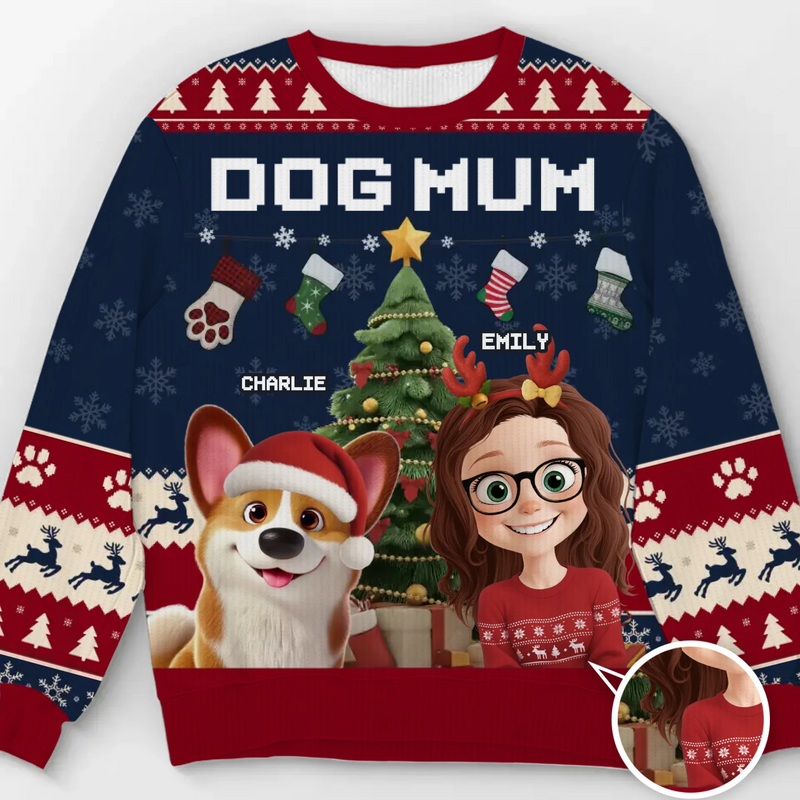 Custom Unisex Ugly Sweatshirt - Personalized  Christmas Birthday Gifts For Dog Lovers, Dog Dad And Mom - Deck The Paws With Love And Laughter