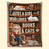 Custom Blanket - Personalized Christmas Bookish Gifts For Book Lovers, Bookworms, Cat Mom And Dad - Every Chapter Is Better With A Purr