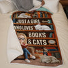 Custom Blanket - Personalized Christmas Bookish Gifts For Book Lovers, Bookworms, Cat Mom And Dad - Every Chapter Is Better With A Purr