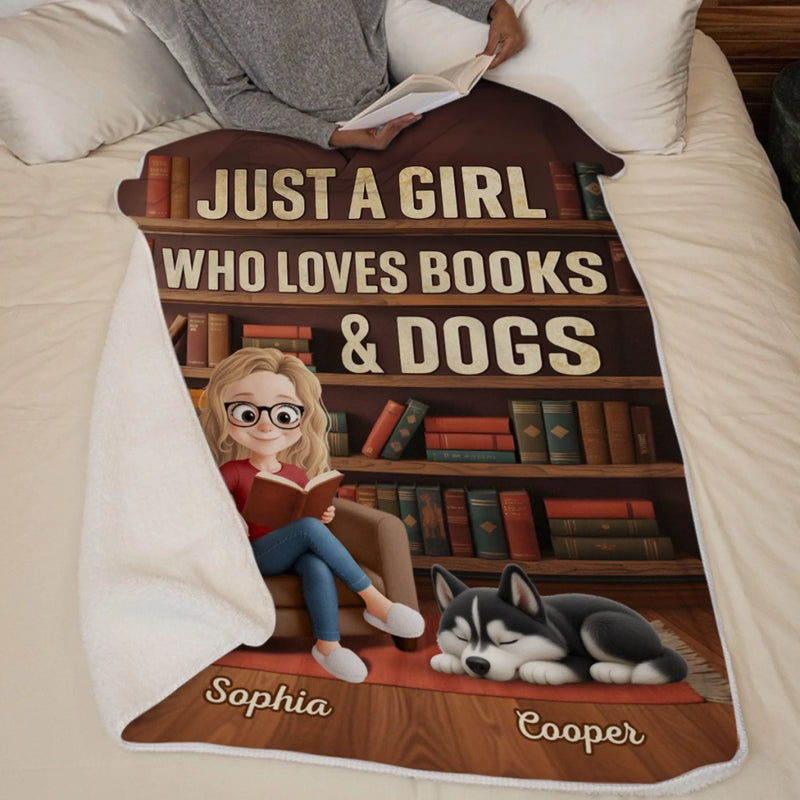Custom Blanket - Personalized Christmas Bookish Gifts For Book Lovers, Bookworms, Dog Dad And Mom - Every Good Book Deserves A Furry Audience