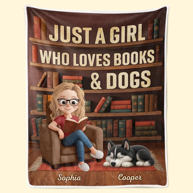 Custom Blanket - Personalized Christmas Bookish Gifts For Book Lovers, Bookworms, Dog Dad And Mom - Every Good Book Deserves A Furry Audience