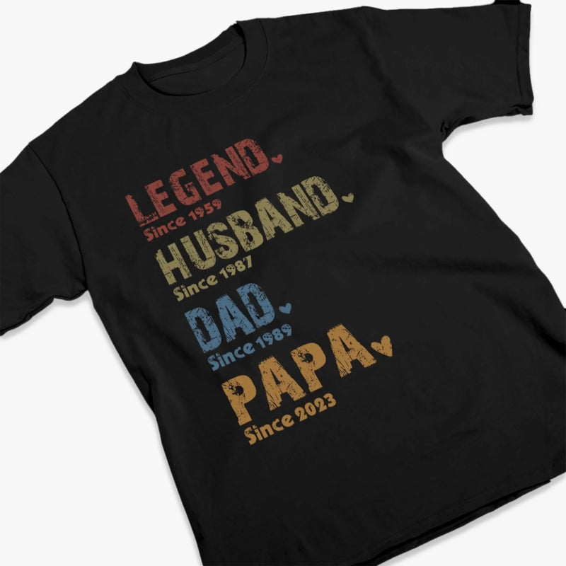 Custom Unisex T-shirt, Premium T-shirt, Hoodie - Personalized Birthday Gifts For Dad, Grandpa - Years Change The Title Not The Love
