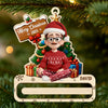 Custom Wooden Money Holder Ornament - Personalized Christmas Birthday Gifts For Kids - Little Elves Big Smiles